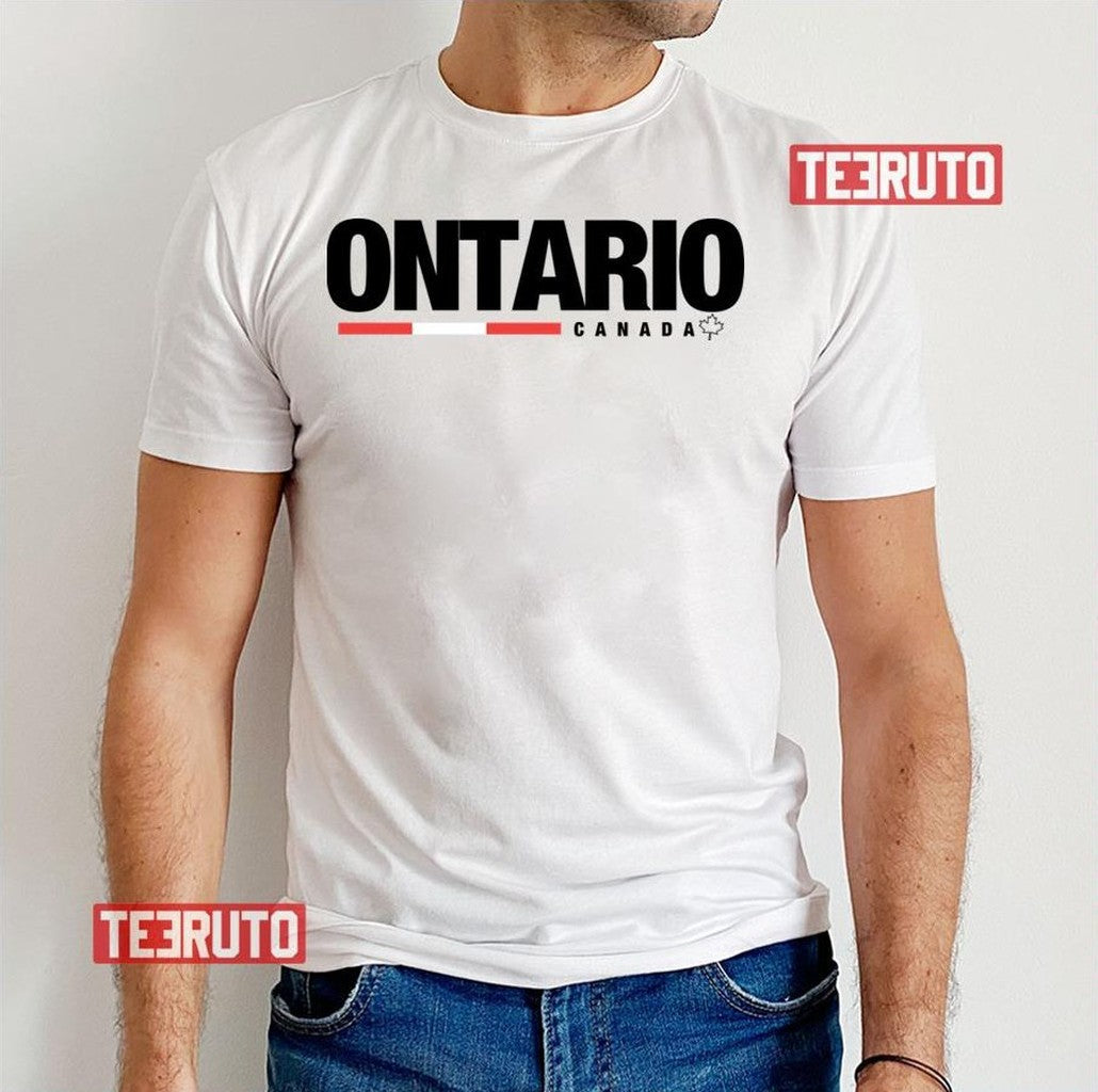 Ontario Black Text Logo Unisex T-Shirt - T-Shirt, Sweatshirt, Hoodie