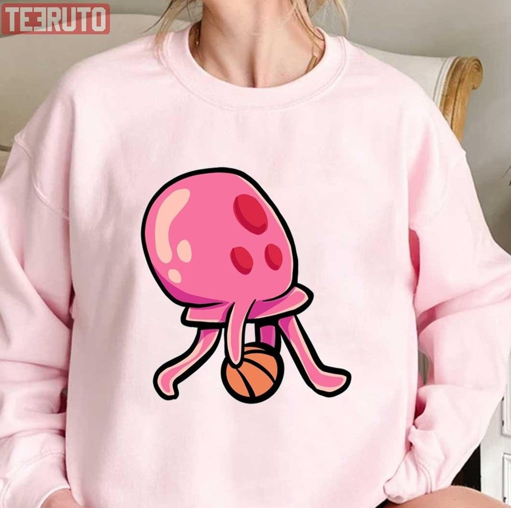 Pink Basketball Jellyfish Ballin Graphic Unisex Sweatshirt - T-Shirt, Sweatshirt, Hoodie