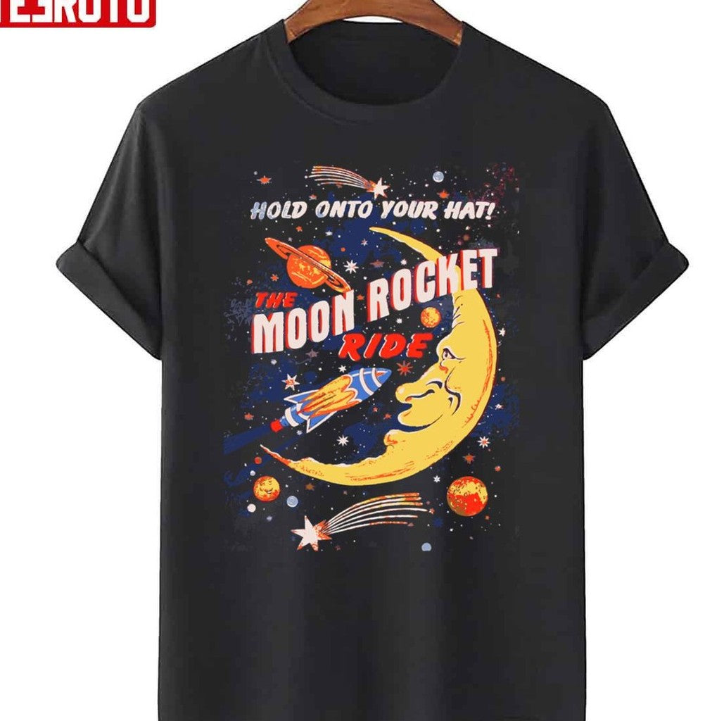 Rocket Moon Ride Vintage Unisex T-Shirt - T-Shirt, Sweatshirt, Hoodie
