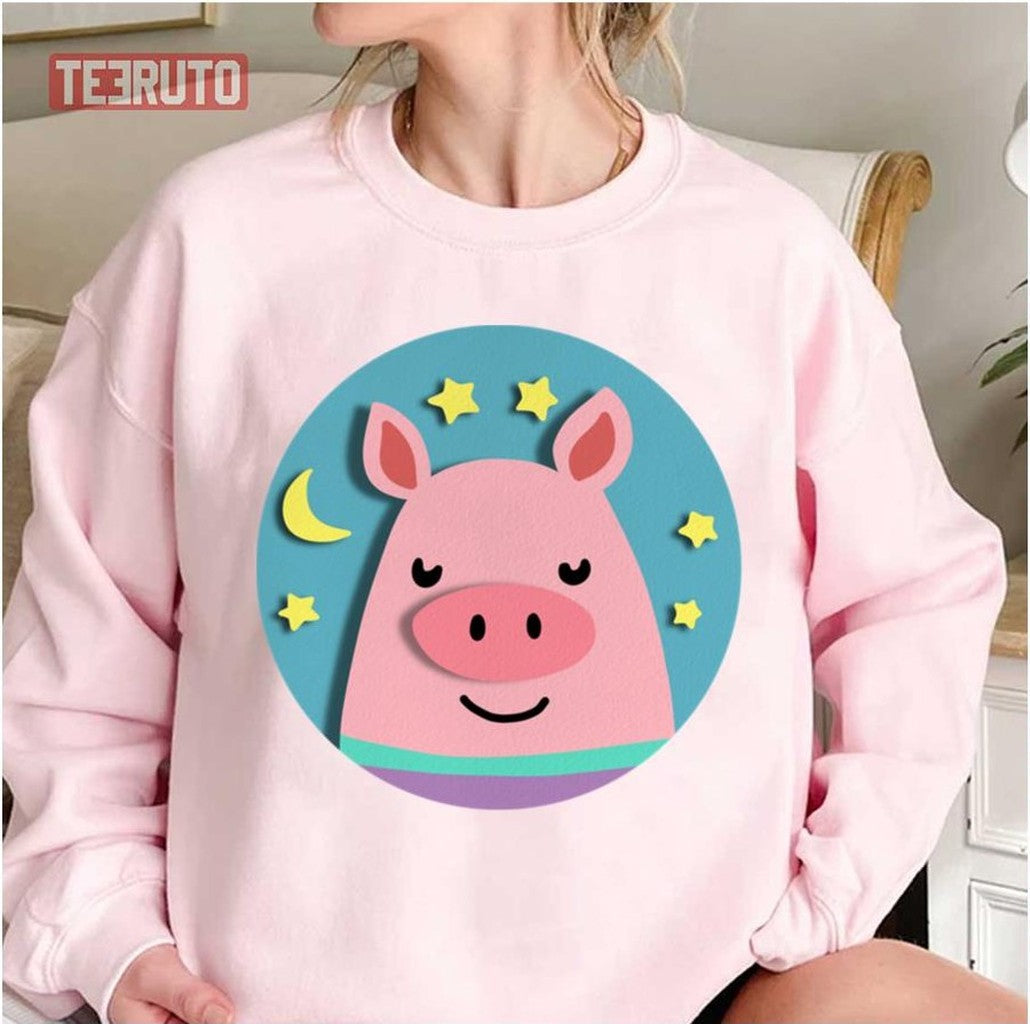 Pink Funny Pig Head Unisex Sweatshirt - T-Shirt, Sweatshirt, Hoodie