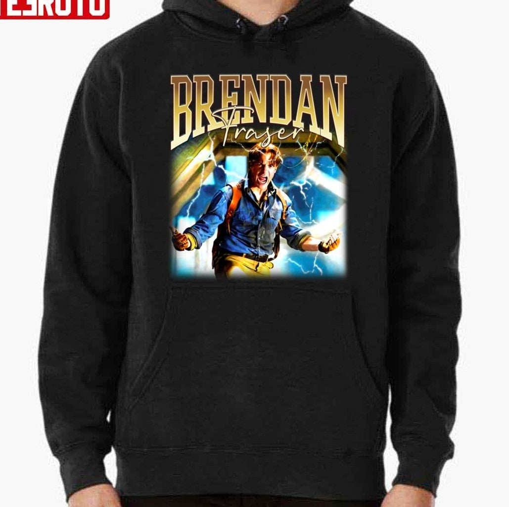 Retro Brendan Fraser The Legend Portrait Unisex Hoodie - T-Shirt, Sweatshirt, Hoodie