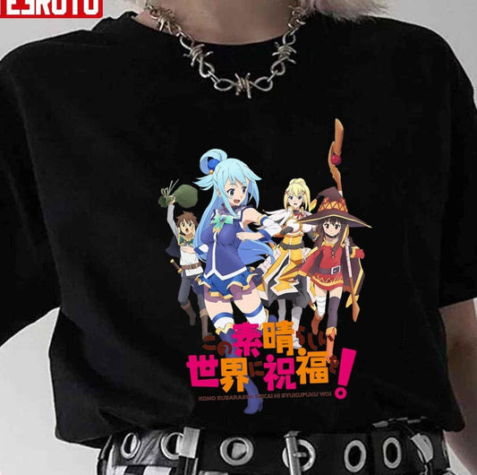 Anime Kono Subarashii Sekai Ni Shukufuku Wo Characters Unisex T-shirt - T-Shirt, Sweatshirt, Hoodie