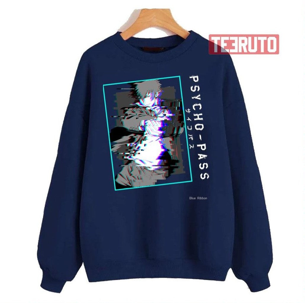 Shinya Kougami Glitchy Psycho Pass Unisex Sweatshirt - T-Shirt, Sweatshirt, Hoodie