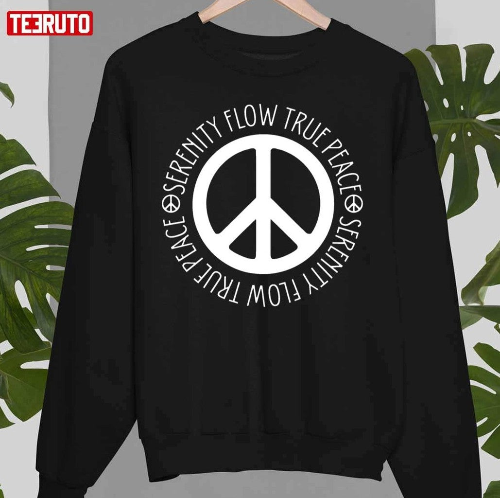 Serenity Flow True Peace Sign Unisex Sweatshirt - T-Shirt, Sweatshirt, Hoodie