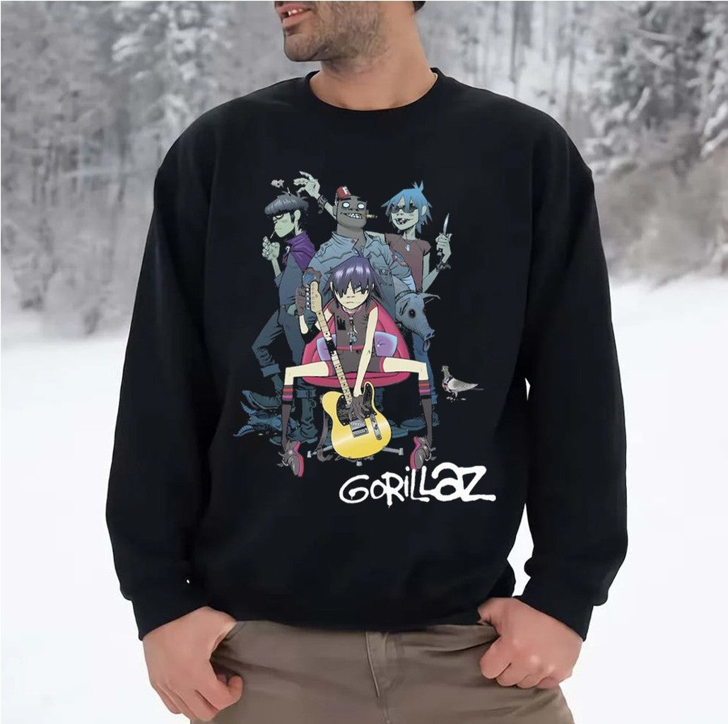 Music Cartoon Style Gorillaz Band Unisex Sweatshirt - T-Shirt, Sweatshirt, Hoodie