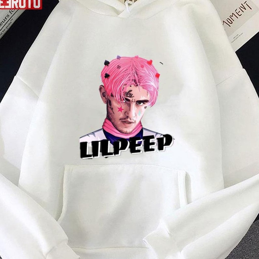 Pink Lil Peep Hip Hop Music Art Unisex Hoodie - T-Shirt, Sweatshirt, Hoodie