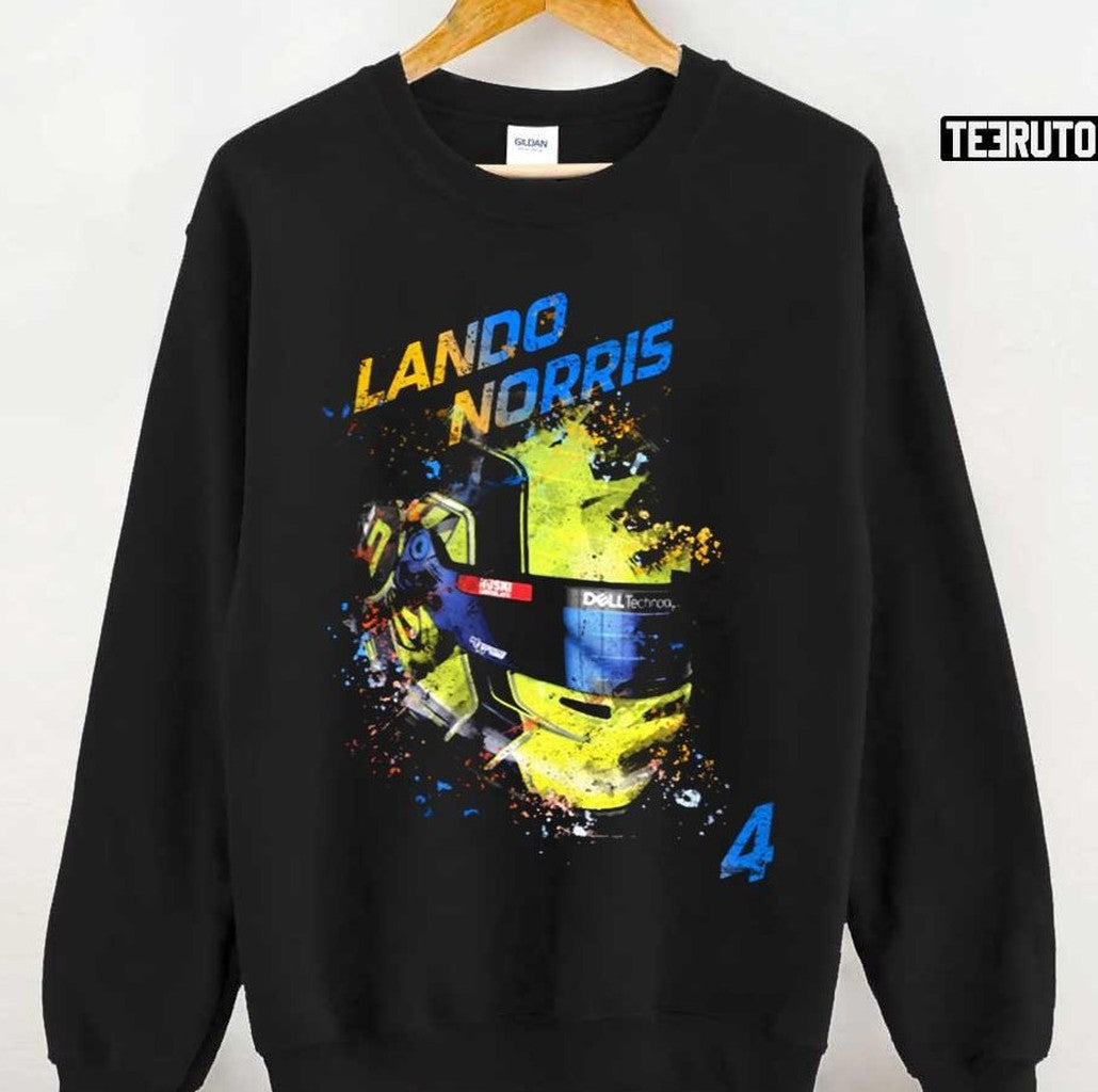 Number 4 Helmet Design Lando Norris Unisex Sweatshirt - T-Shirt, Sweatshirt, Hoodie