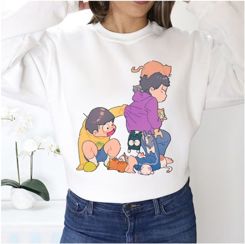 Anime Osomatsu-San And Their Cats Unisex Sweatshirt - T-Shirt, Sweatshirt, Hoodie
