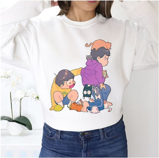 Anime Osomatsu-San And Their Cats Unisex Sweatshirt - T-Shirt, Sweatshirt, Hoodie