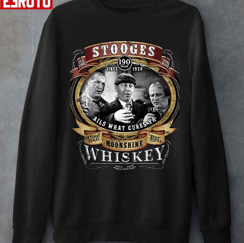 Old Time Hand Made Moonshine The Three Stooges Stooges Unisex Sweatshirt - T-Shirt, Sweatshirt, Hoodie