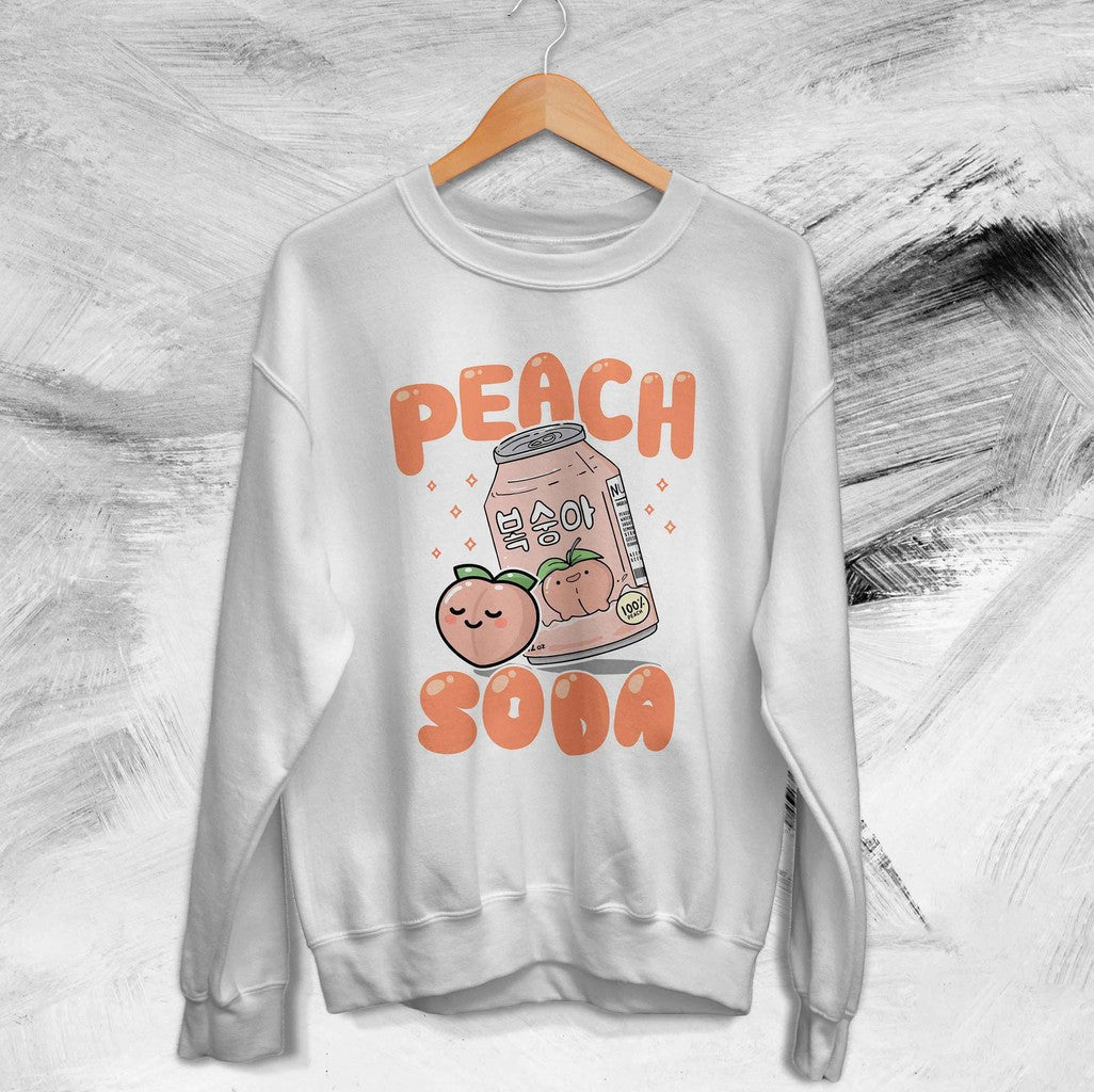 Peach Soda Graphic Kawaii Harajuku Streetwear Japanese Unisex Sweatshirt - T-Shirt, Sweatshirt, Hoodie