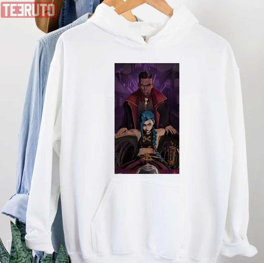 Arcane Jinx &amp; Silco League of Legends Unisex Hoodie - T-Shirt, Sweatshirt, Hoodie