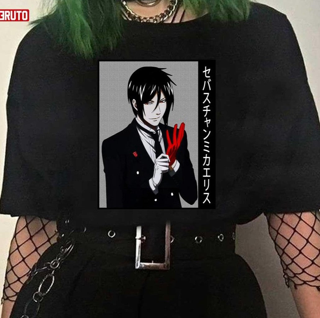 Sebastian Black Butler Anime Dark Unisex T-Shirt - T-Shirt, Sweatshirt, Hoodie