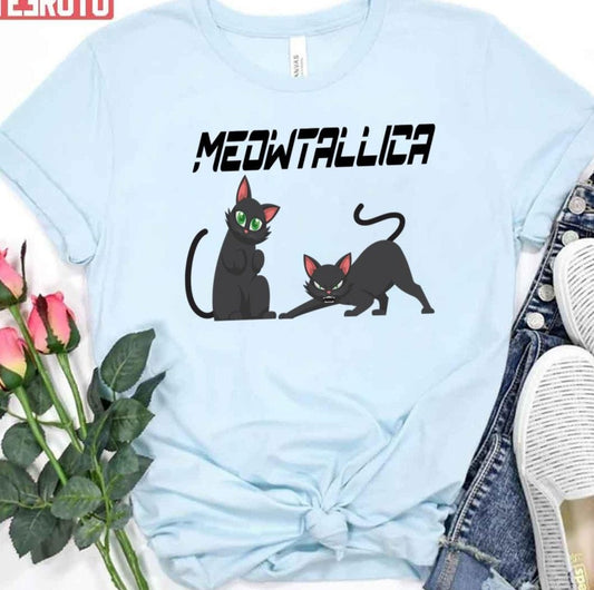 Anime Cats Meowtallica Metalica Unisex T-Shirt - T-Shirt, Sweatshirt, Hoodie