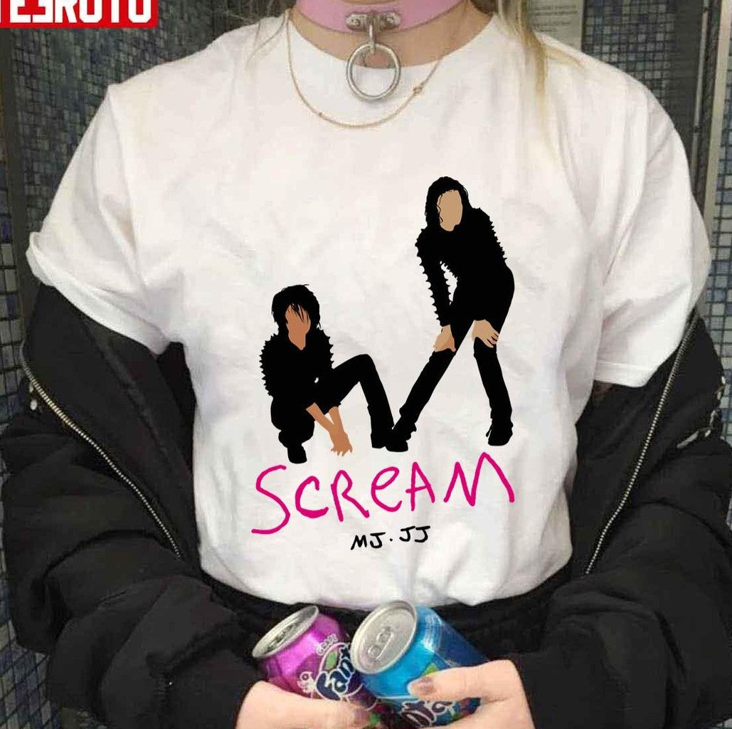 Scream Mj &amp; Jj Silhouettes Magenta Michael Jackson &amp; Janet Jackson Unisex T-shirt - T-Shirt, Sweatshirt, Hoodie