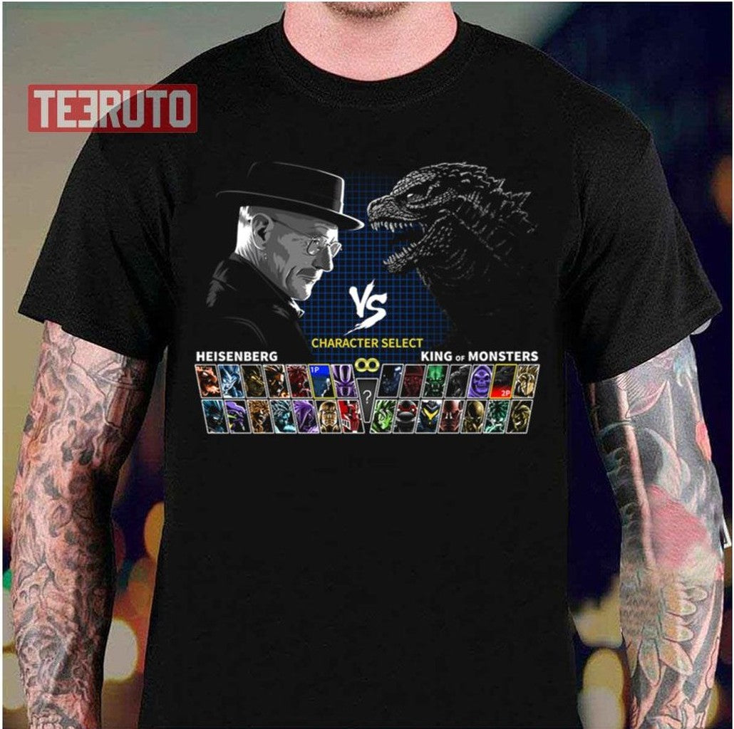 Select Heisenberg Vs King Of Monsters The Bad Batch Unisex T-Shirt - T-Shirt, Sweatshirt, Hoodie