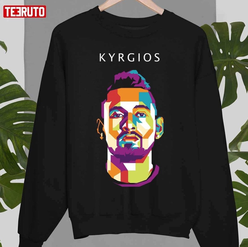 Pro Tennis Player Digital Art Nick Kyrgios Unisex Sweatshirt - T-Shirt, Sweatshirt, Hoodie