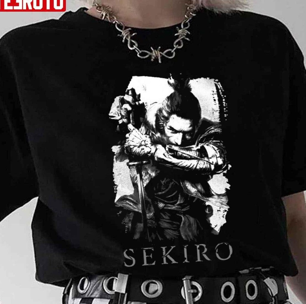 Sekiro Die Twice Black And White Design Unisex T-Shirt - T-Shirt, Sweatshirt, Hoodie