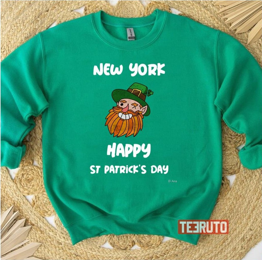 New York Shamrock Happy St Patrick's Day Unisex Sweatshirt - T-Shirt, Sweatshirt, Hoodie