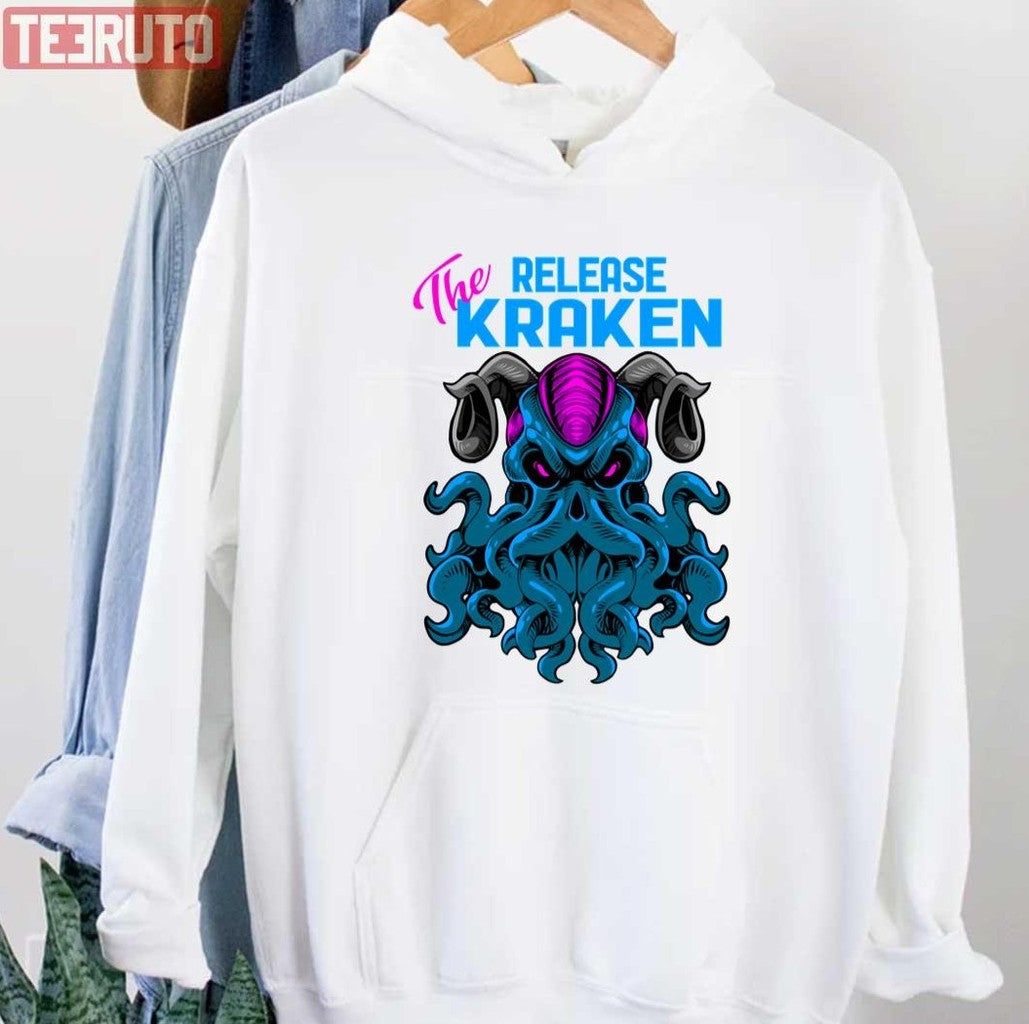 Sea Monster Release The Giant Kraken Vintage Unisex Hoodie - T-Shirt, Sweatshirt, Hoodie