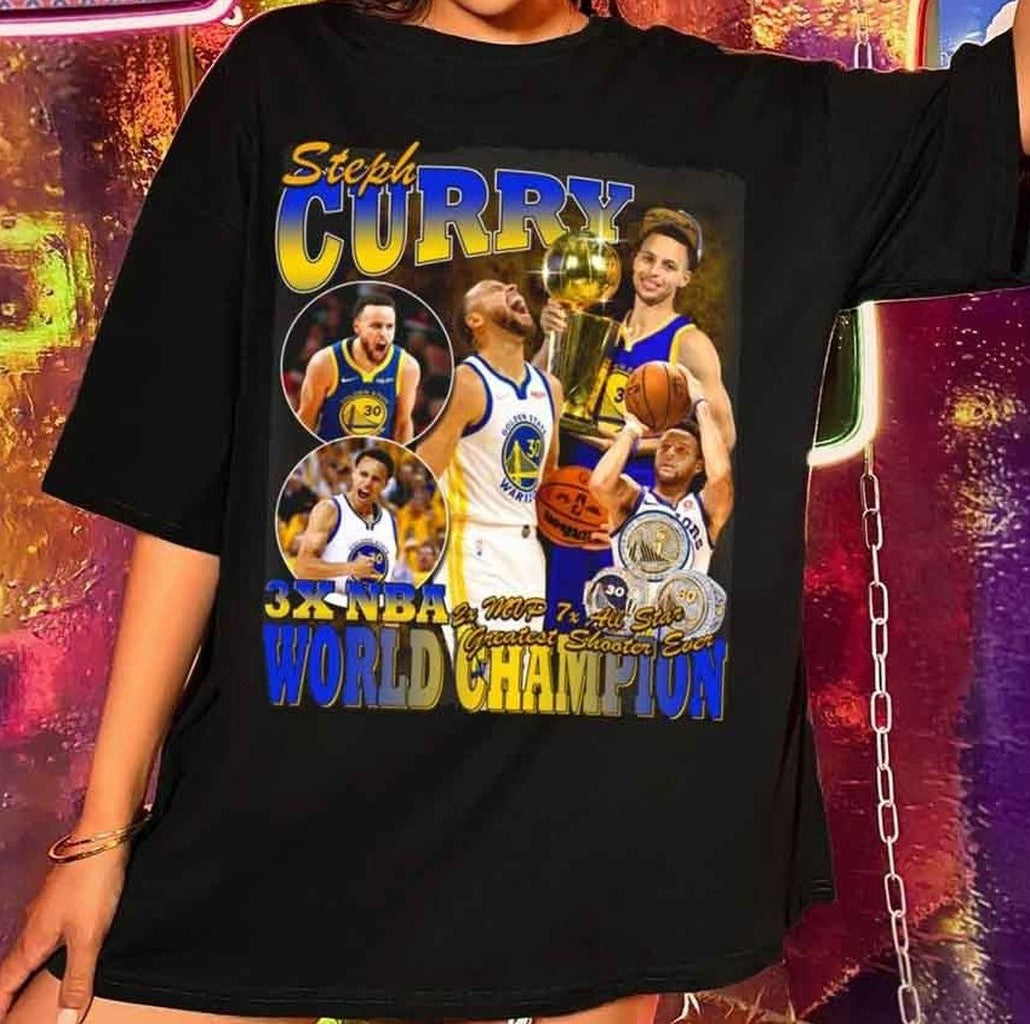 Nba Stephen Curry Bootleg Tee Vintage Wardell Stephen Curry Ii Golden State Warriors Unisex T-shirt - T-Shirt, Sweatshirt, Hoodie