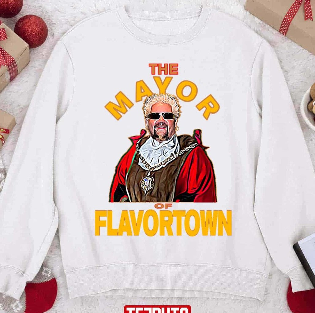 New Guy Fieri Fans Mayor Of Flavortown Unisex Sweatshirt - T-Shirt, Sweatshirt, Hoodie