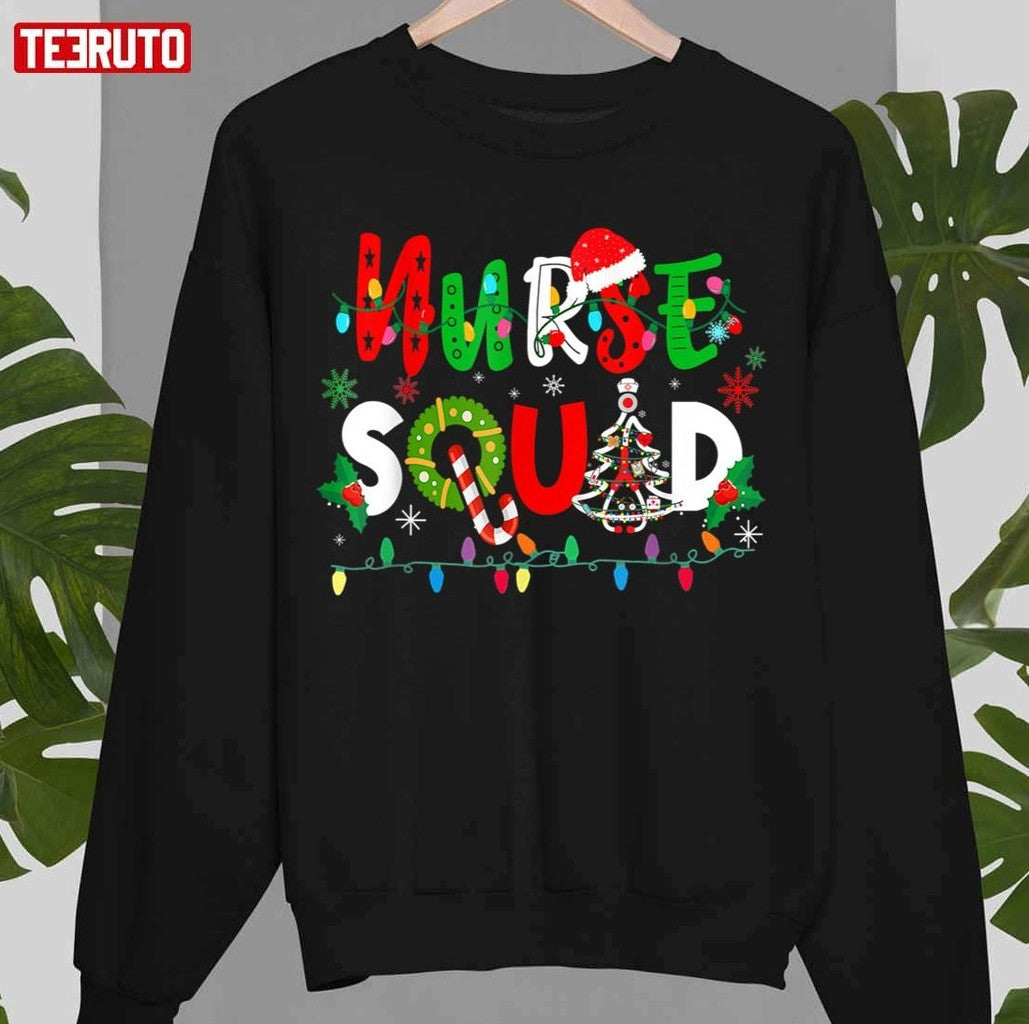 Nurse Squad Christmas Pajama Family Xmas Unisex Sweatshirt - T-Shirt, Sweatshirt, Hoodie
