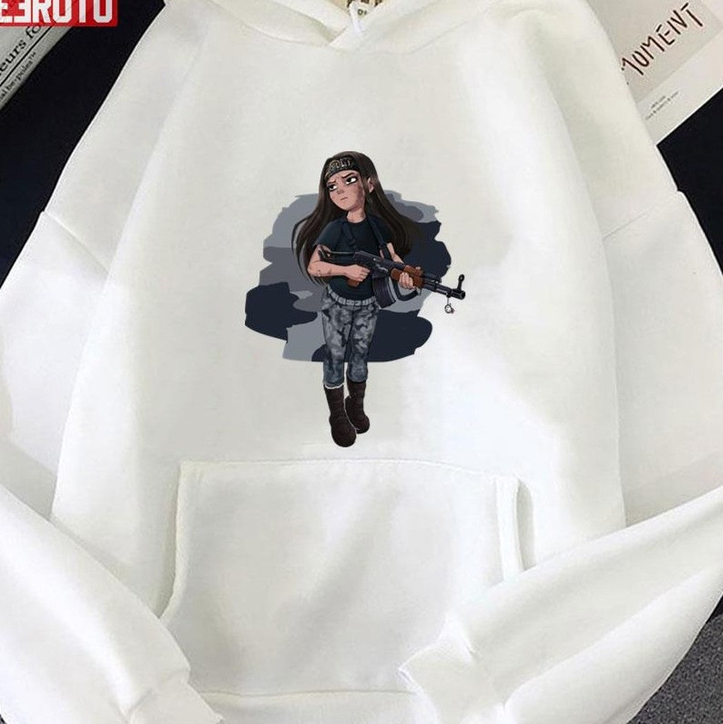 Anime Camo Girl With A Gun Shadbase Unisex Hoodie - T-Shirt, Sweatshirt, Hoodie