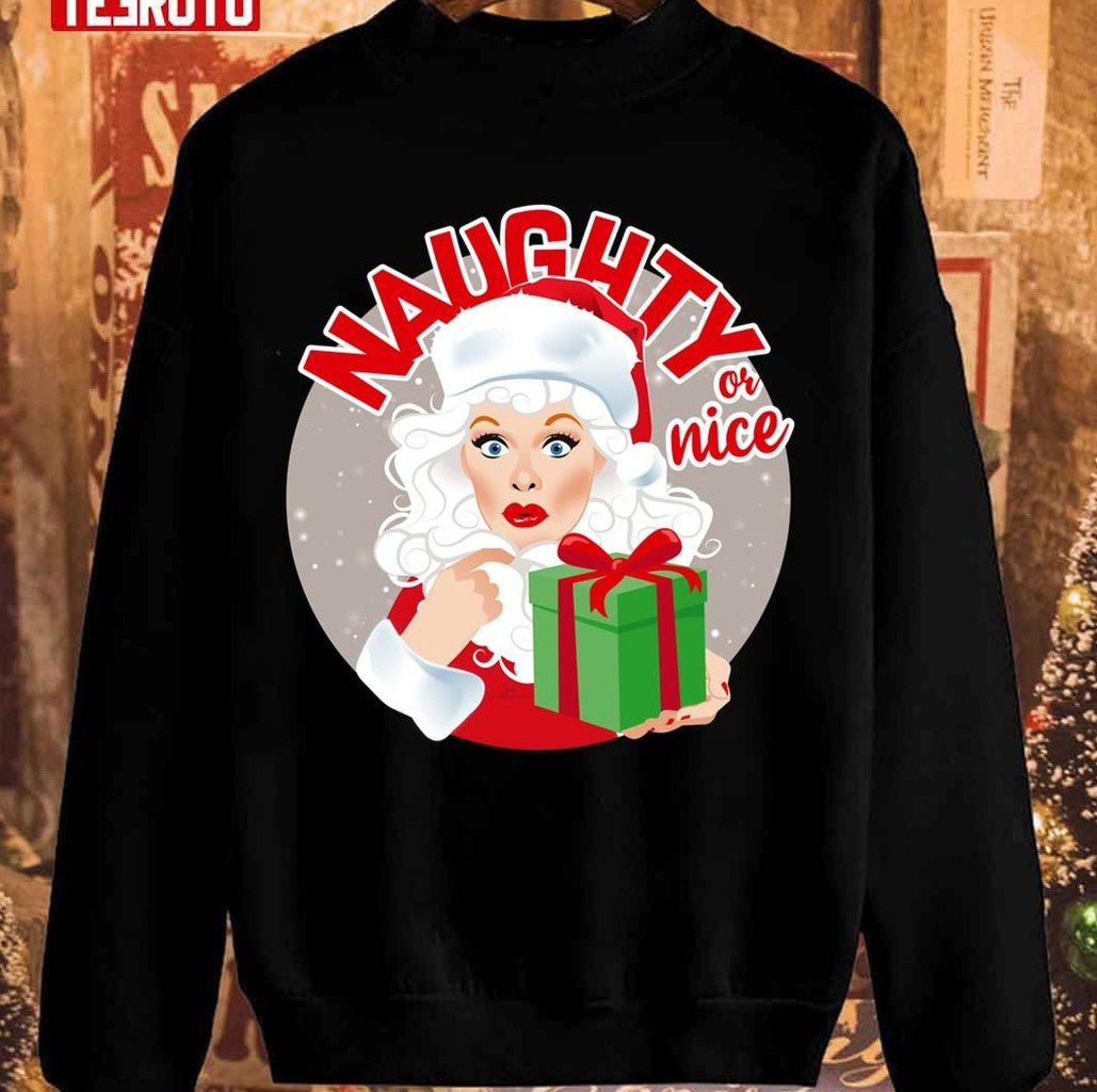 Naughty Or Nice Merry Christmas Unisex Sweatshirt - T-Shirt, Sweatshirt, Hoodie