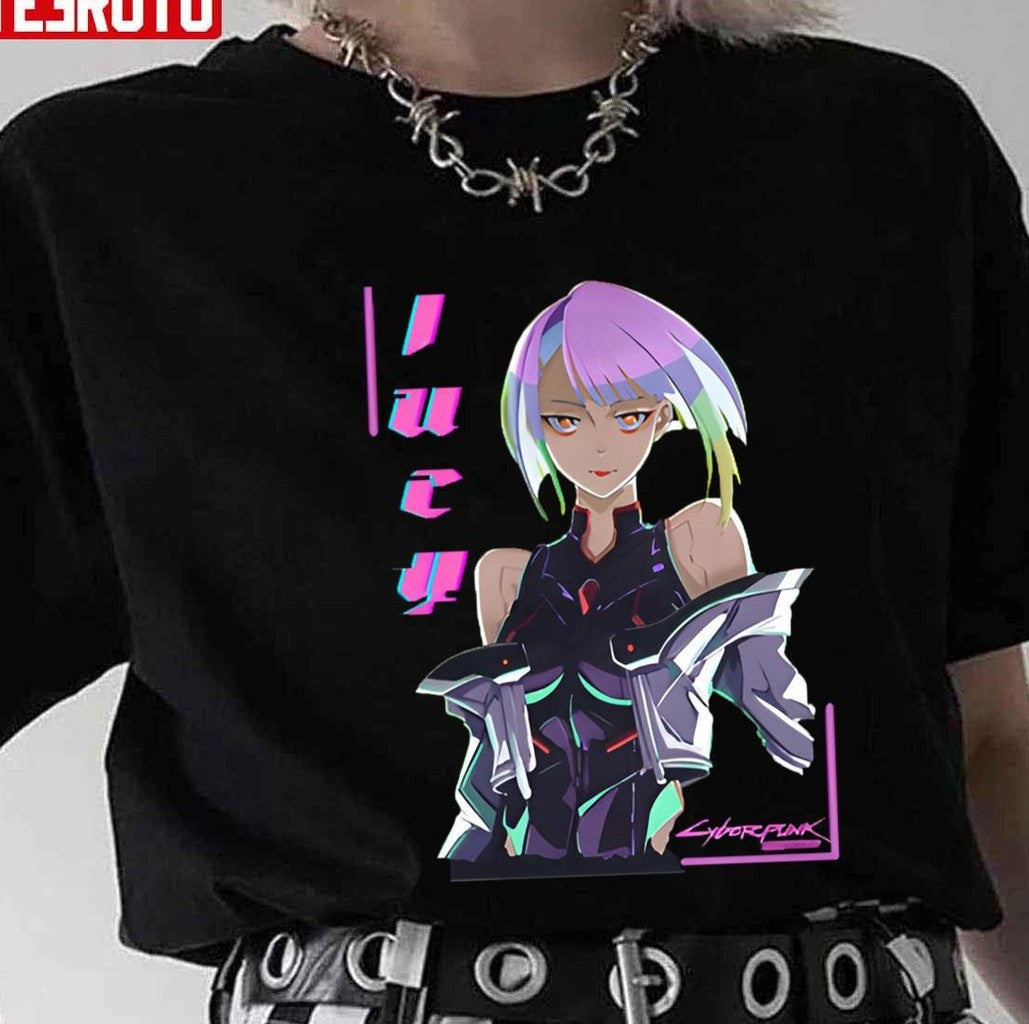 Pretty Lucy Cyberpunk Edgerunners Unisex T-shirt - T-Shirt, Sweatshirt, Hoodie