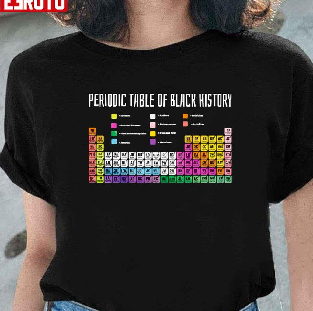 Periodic Table Of Black History Unisex T-Shirt - T-Shirt, Sweatshirt, Hoodie