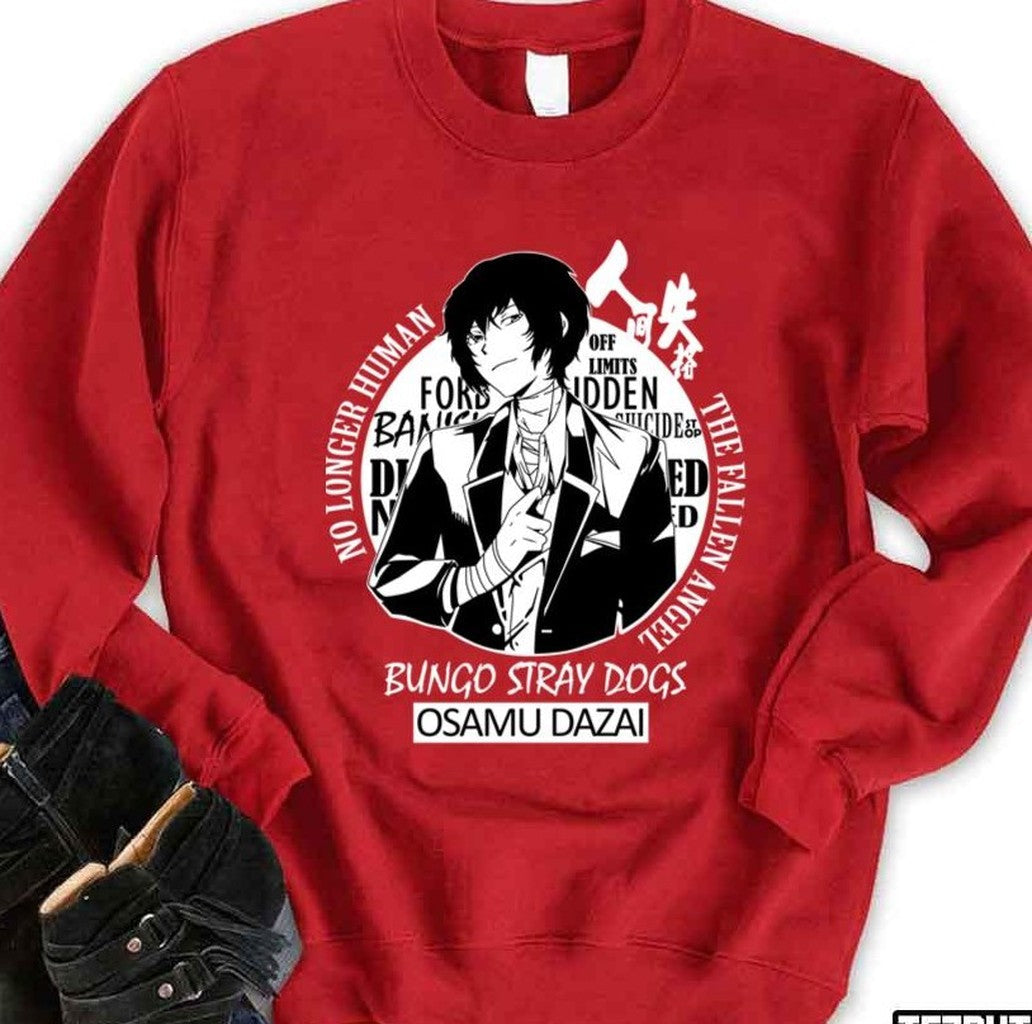 Osamu Dazai No Longer Human The Fallen Angel Bungou Stray Dogs Unisex Sweatshirt - T-Shirt, Sweatshirt, Hoodie