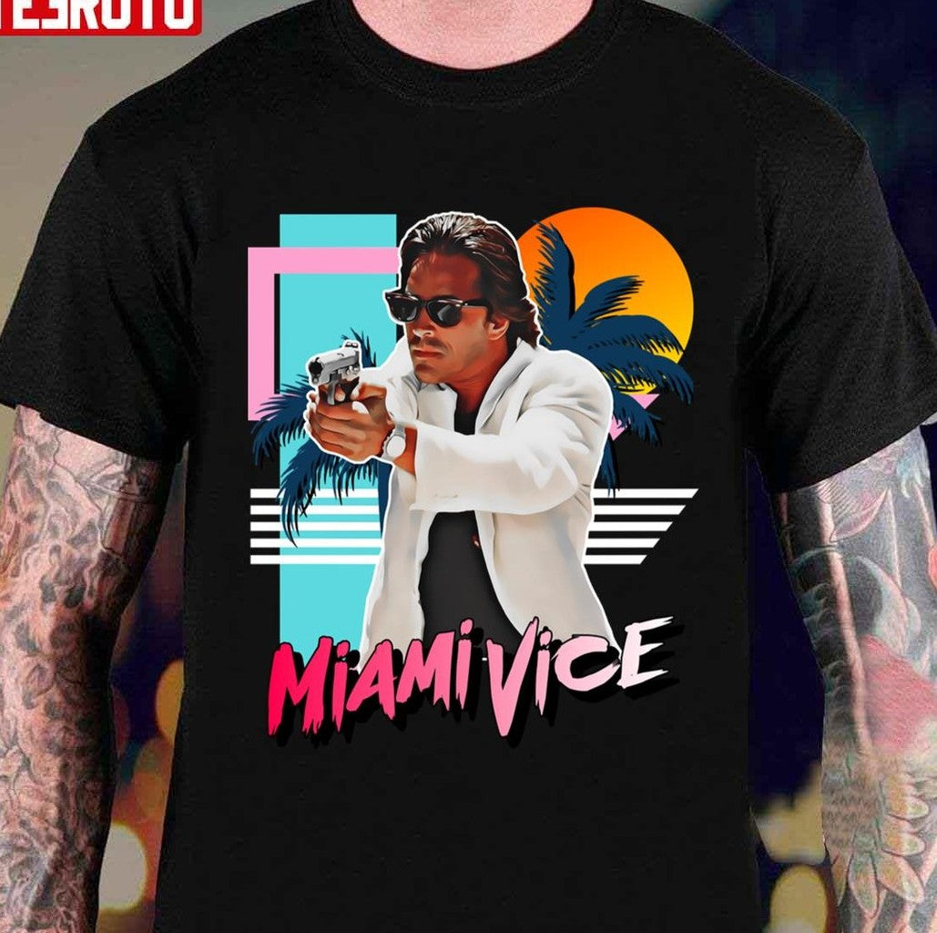Retro Miami Vice 80s Sonny Crockett Tribute Unisex T-shirt - T-Shirt, Sweatshirt, Hoodie