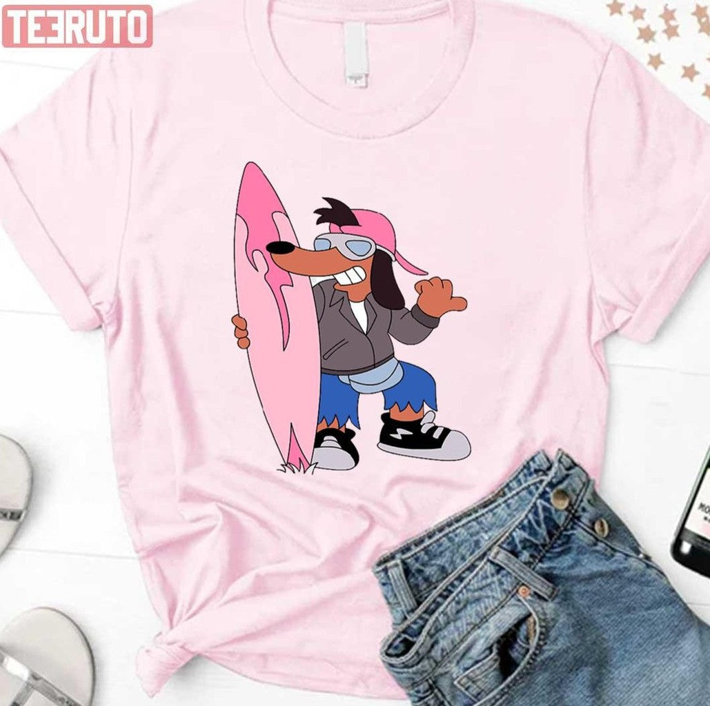Poochie Cool Surfing Art Unisex T-Shirt - T-Shirt, Sweatshirt, Hoodie