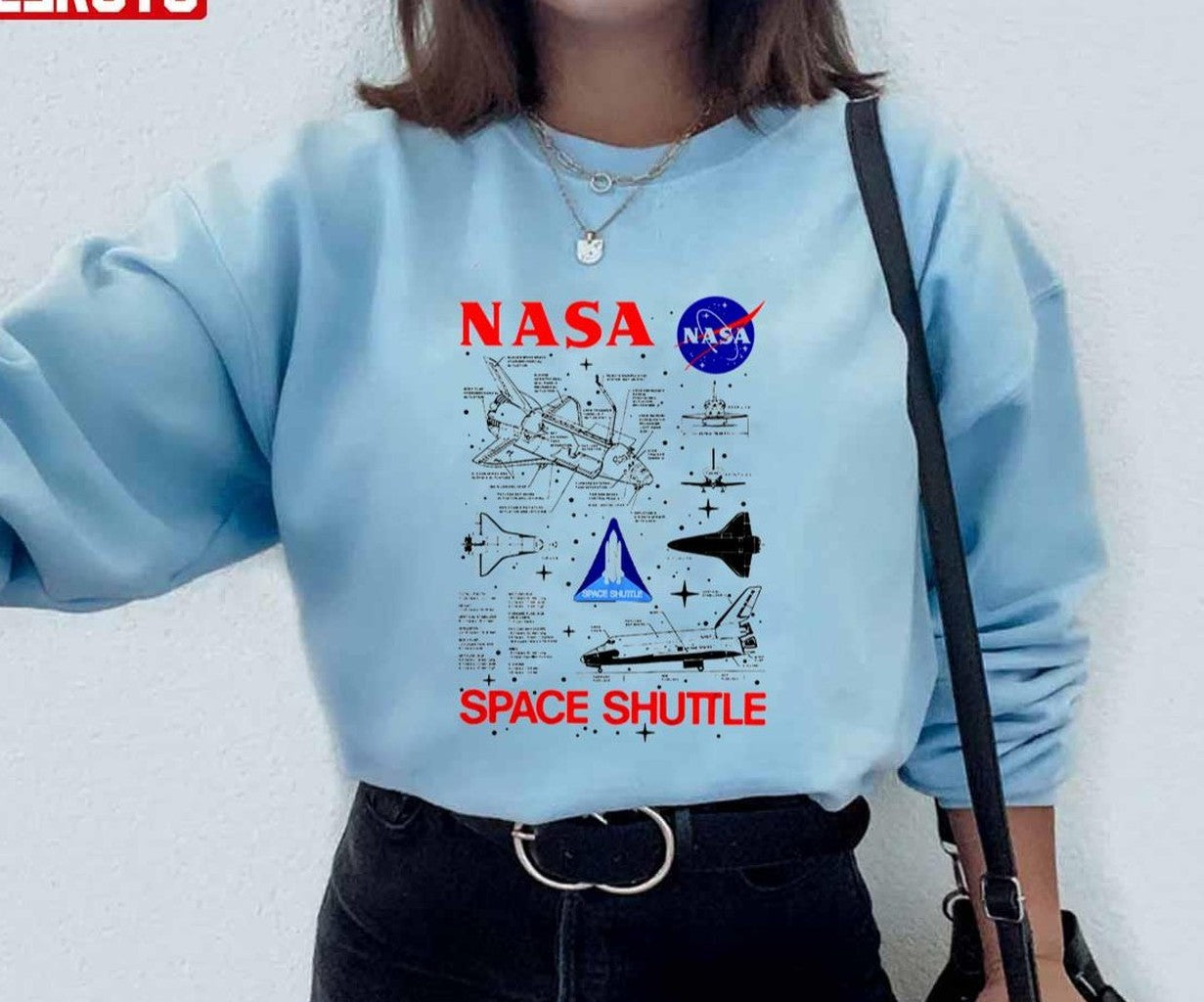 Nasa Space Shuttle Schematic Details Unisex Sweatshirt - T-Shirt, Sweatshirt, Hoodie