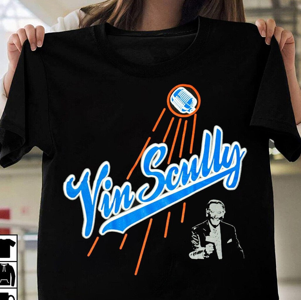 NEW!! RIP Legend Vin Scully 2022 Los Angeles Dodgers Thank You T-Shirt - T-Shirt, Sweatshirt, Hoodie