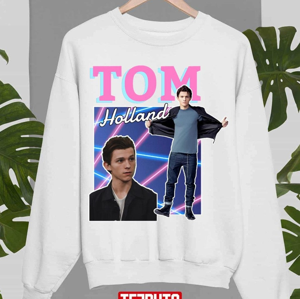 Retro Tom Holland Cute Moment Unisex Sweatshirt - T-Shirt, Sweatshirt, Hoodie