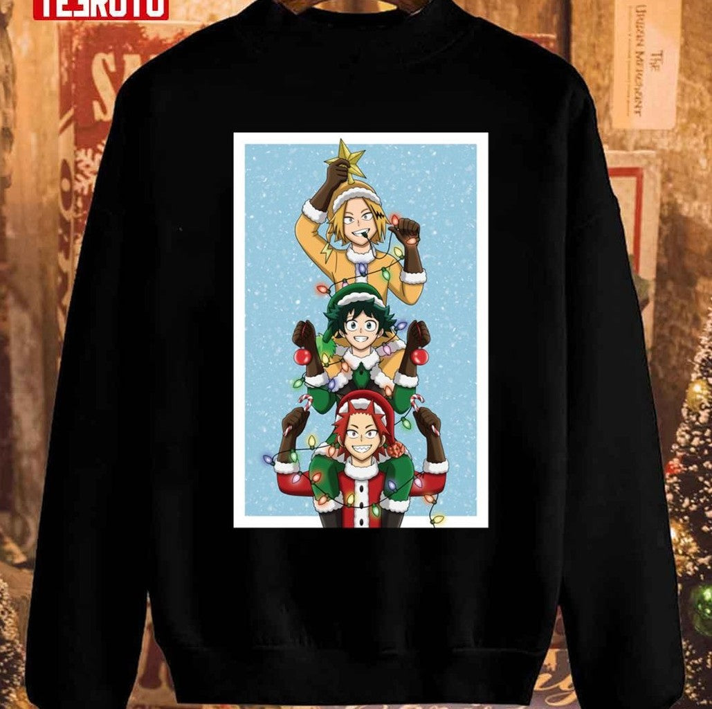 My Hero Academia Christmas Traffic Light Trio Unisex Sweatshirt - T-Shirt, Sweatshirt, Hoodie