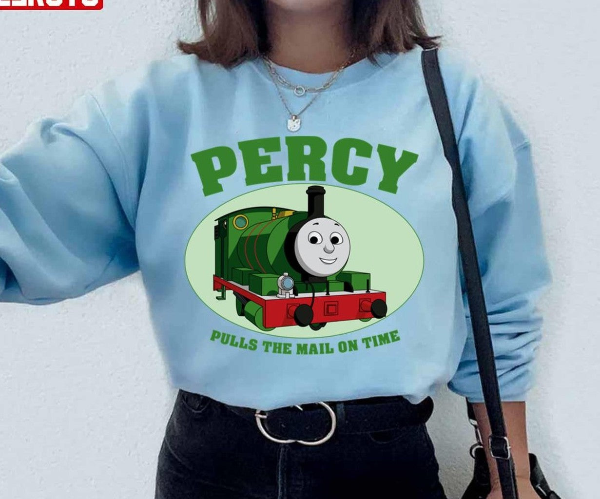 Percy Pulls The Mail On Time Thomas The Train Unisex Sweatshirt - T-Shirt, Sweatshirt, Hoodie