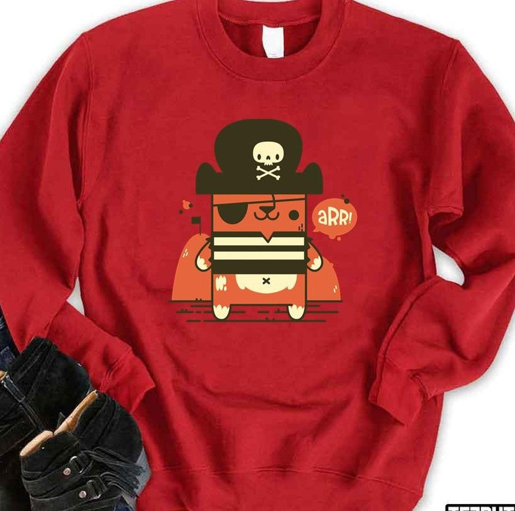 Pirate Kitty Unisex Sweatshirt - T-Shirt, Sweatshirt, Hoodie