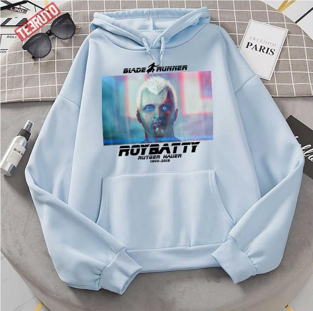 Roy Batty Rutger Hauer Tribute Blade Runner Unisex Hoodie - T-Shirt, Sweatshirt, Hoodie