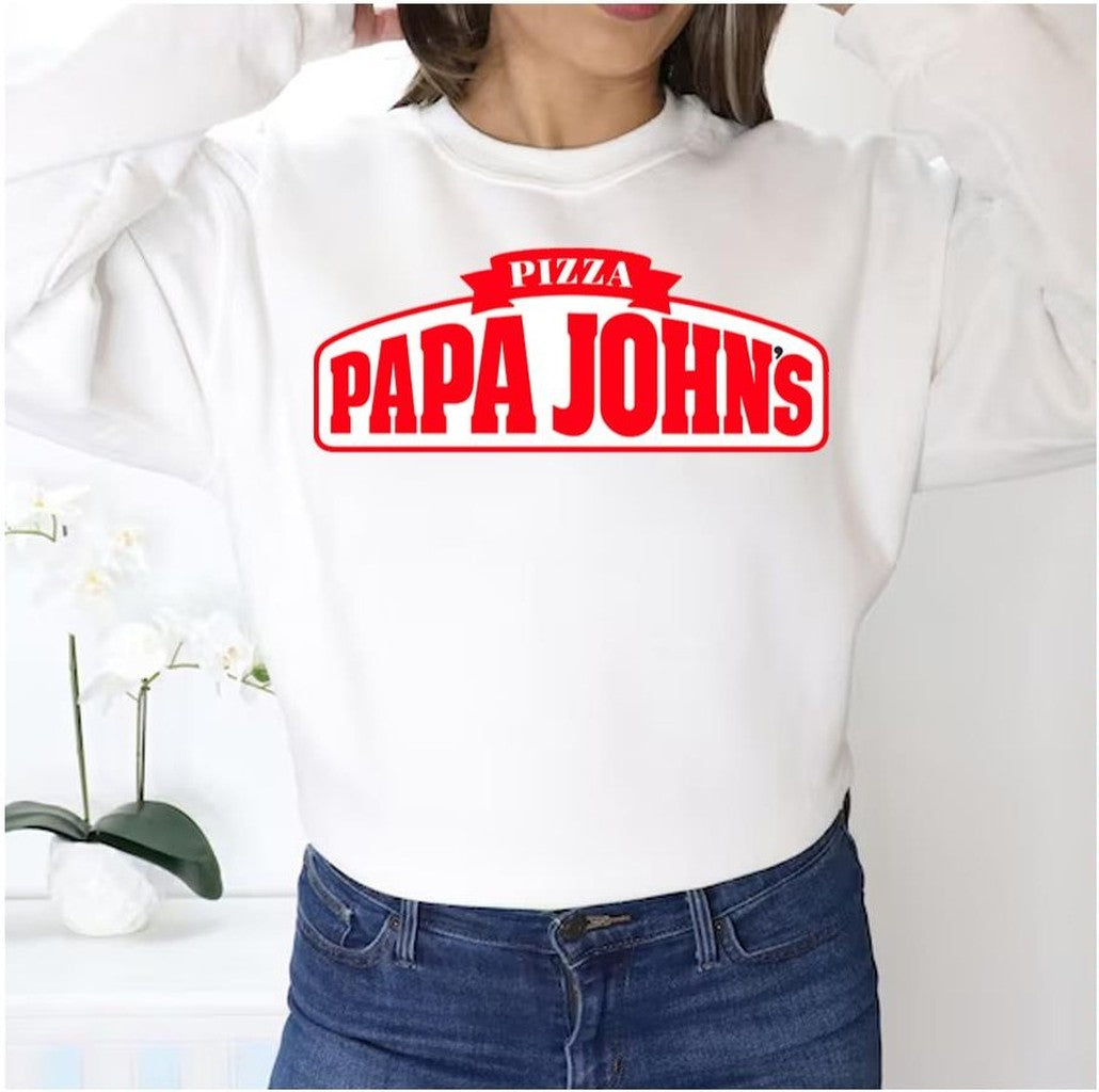 Red Papa John's Pizza Logo Unisex Sweatshirt - T-Shirt, Sweatshirt, Hoodie