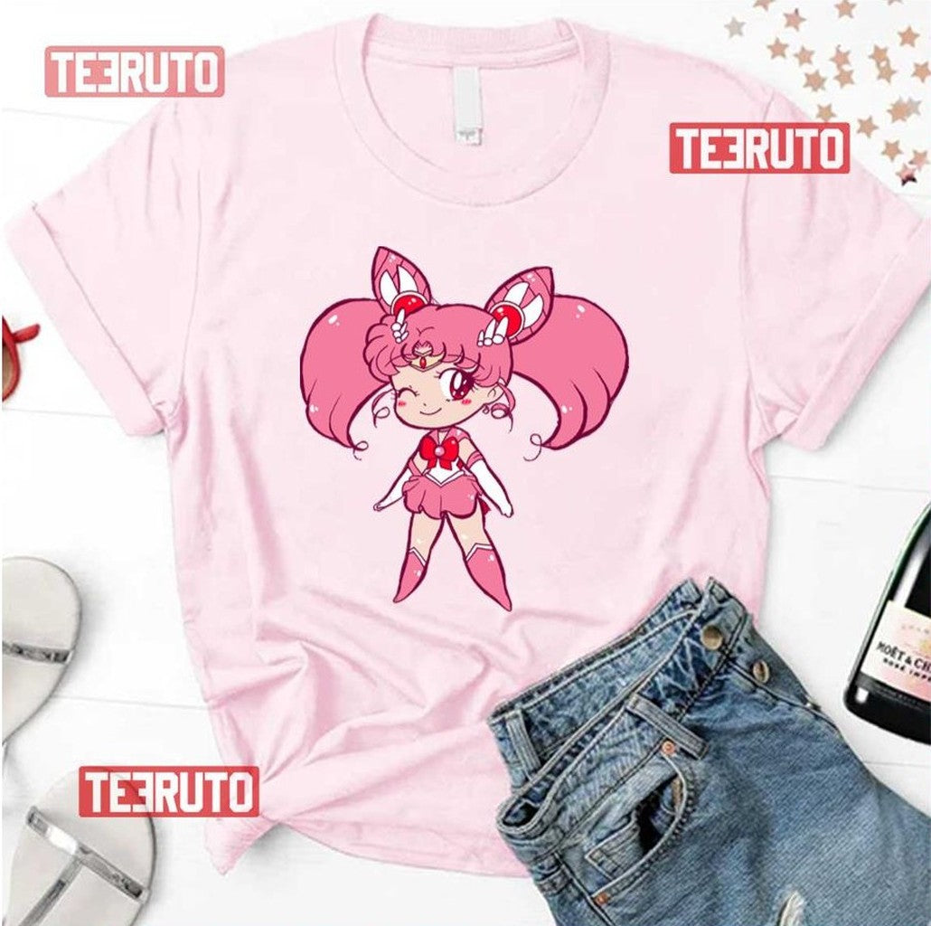 Pink Chibi Sailor Moon Unisex T-Shirt - T-Shirt, Sweatshirt, Hoodie