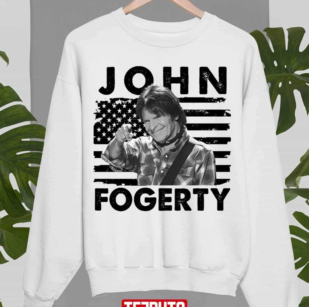 Retro American Flag John Fogerty Music Gift Unisex Sweatshirt - T-Shirt, Sweatshirt, Hoodie