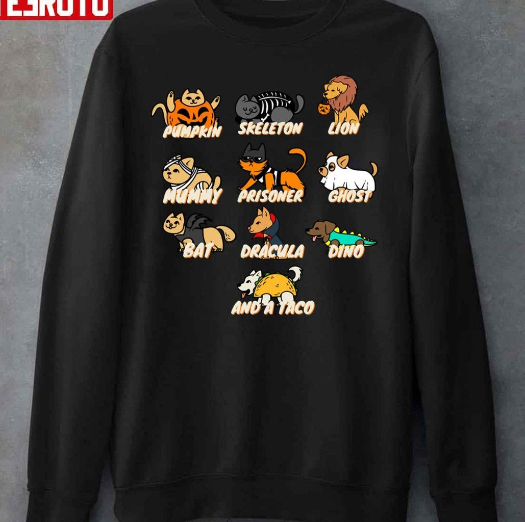 Multible Cute Lazy Halloween Costumes Unisex Sweatshirt - T-Shirt, Sweatshirt, Hoodie
