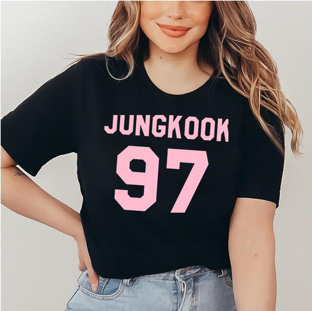 Pink Art Bts Bangtan Boys Jungkook 97 Unisex T-Shirt - T-Shirt, Sweatshirt, Hoodie