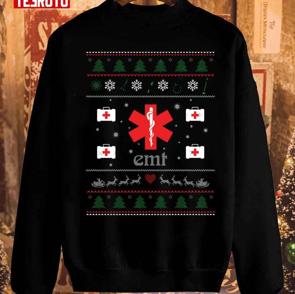 Nurse Emt Christmas Sweatshirt - T-Shirt, Sweatshirt, Hoodie