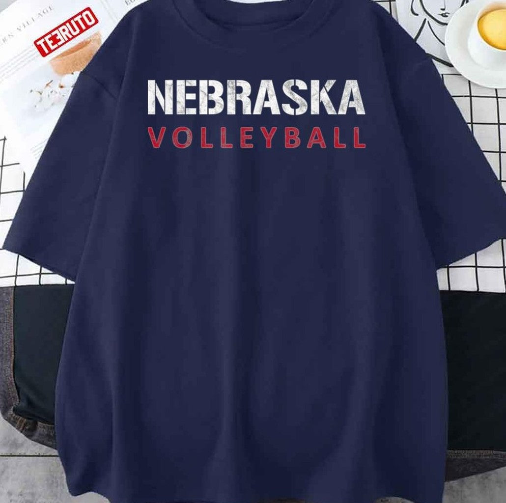 Nebraska Volleyball Vintage Distressed Unisex T-Shirt - T-Shirt, Sweatshirt, Hoodie