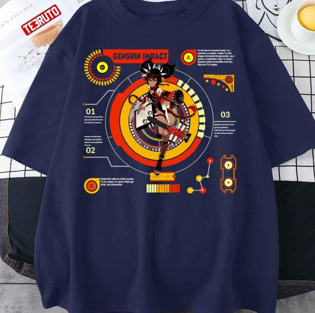 Profile Xinyan Yellow Design Genshin Impact Unisex T-Shirt - T-Shirt, Sweatshirt, Hoodie