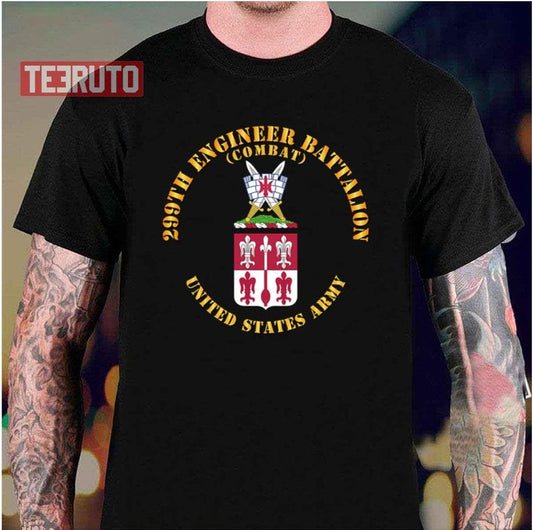 Army Coa 299th Engineer Battalion Combat Unisex T-Shirt - T-Shirt, Sweatshirt, Hoodie